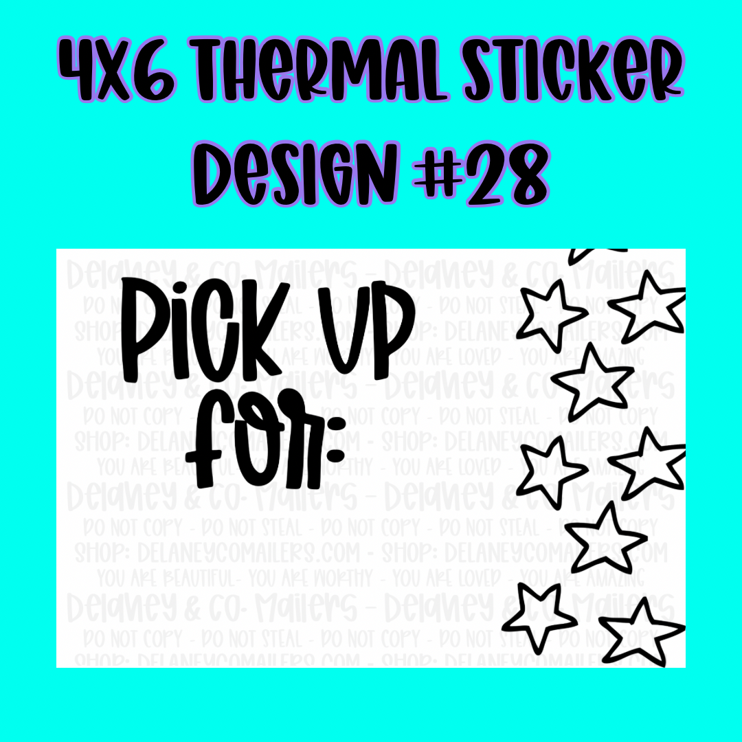 4x6 Thermal Pkg. Stickers.