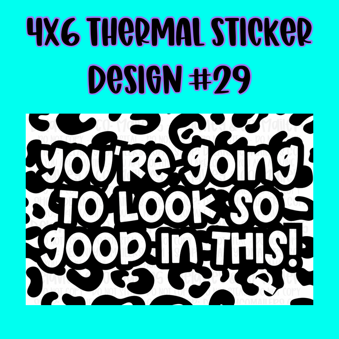 4x6 Thermal Pkg. Stickers.