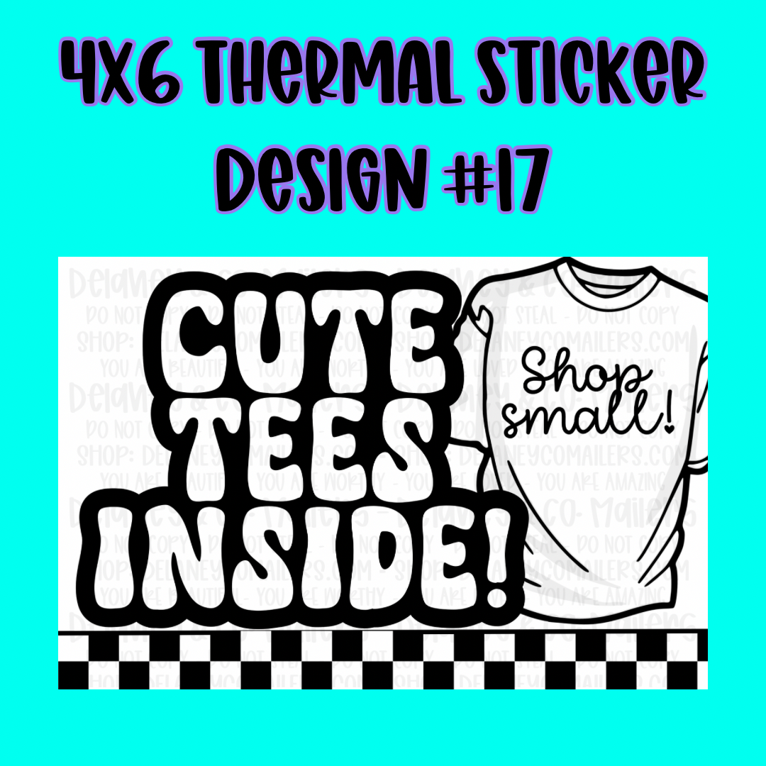 4x6 Thermal Pkg. Stickers.