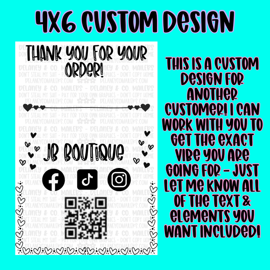 Reorder/Customs - 4x6 Thermal Pkg. Stickers