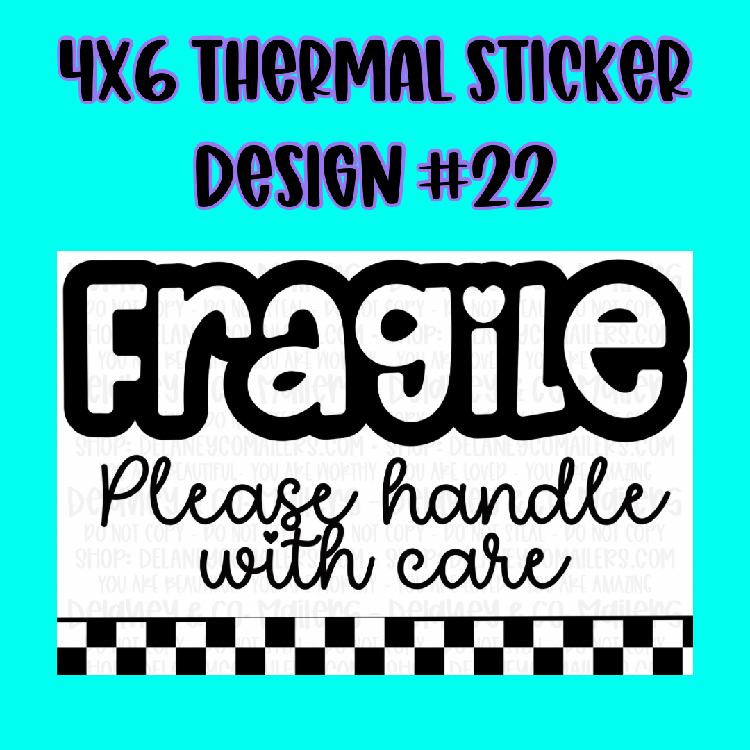 4x6 Thermal Pkg. Stickers.