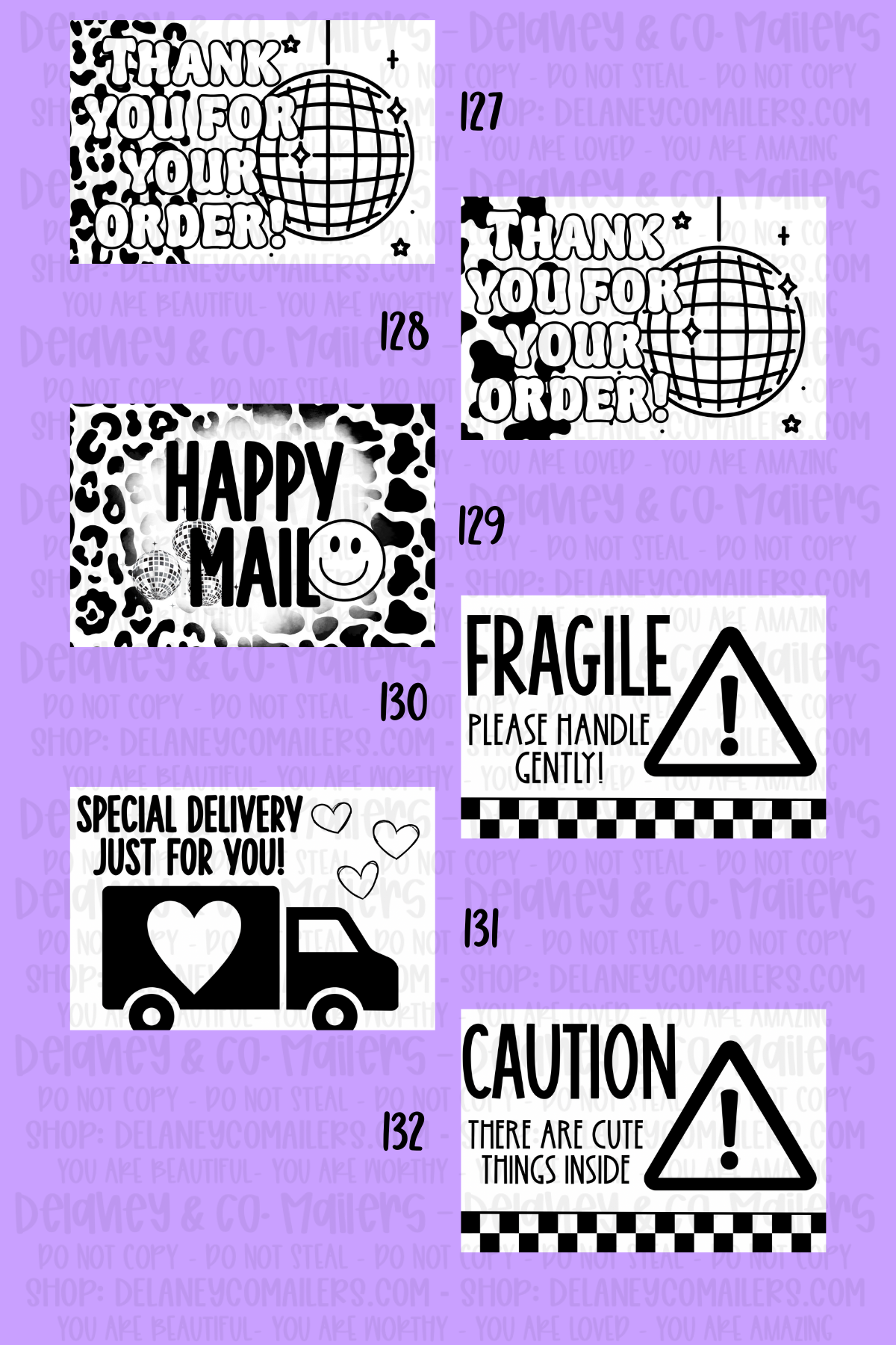 3x2 Thermal Pkg. Stickers