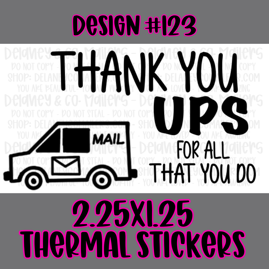 Postal Worker - 2.25x1.25 Thermal Pkg. Stickers