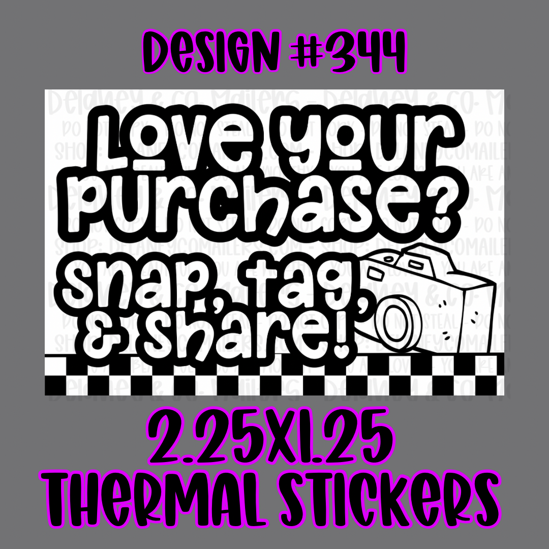 Leave A Review - 2.25x1.25 Thermal Pkg. Stickers