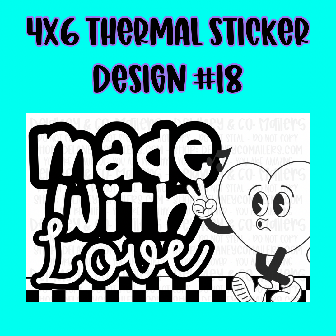 4x6 Thermal Pkg. Stickers.