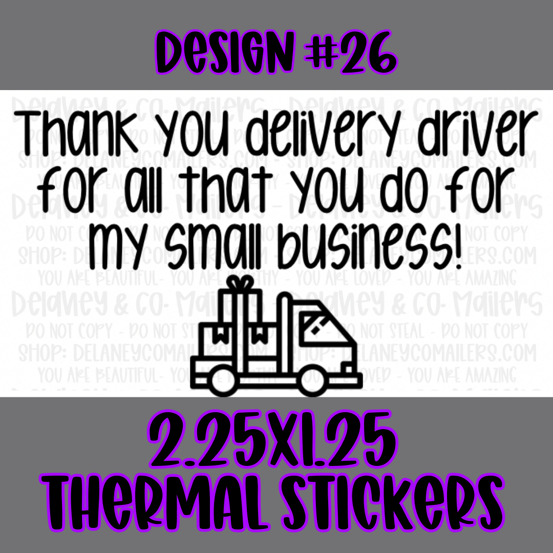 Postal Worker - 2.25x1.25 Thermal Pkg. Stickers