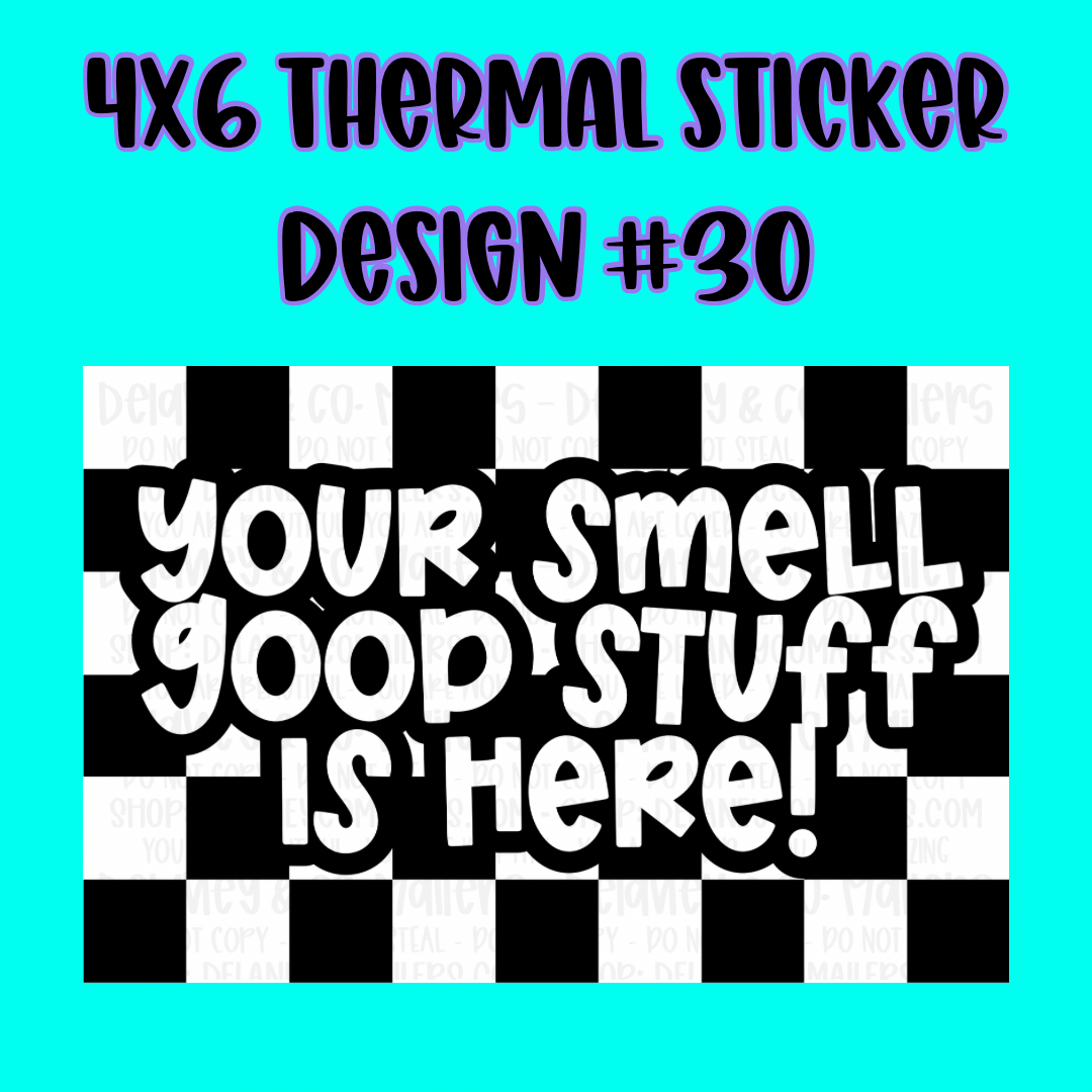 4x6 Thermal Pkg. Stickers.