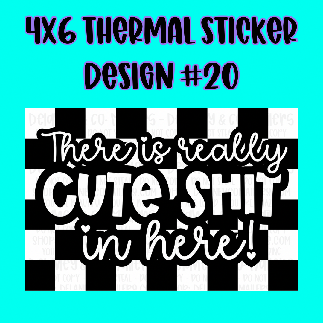 4x6 Thermal Pkg. Stickers.