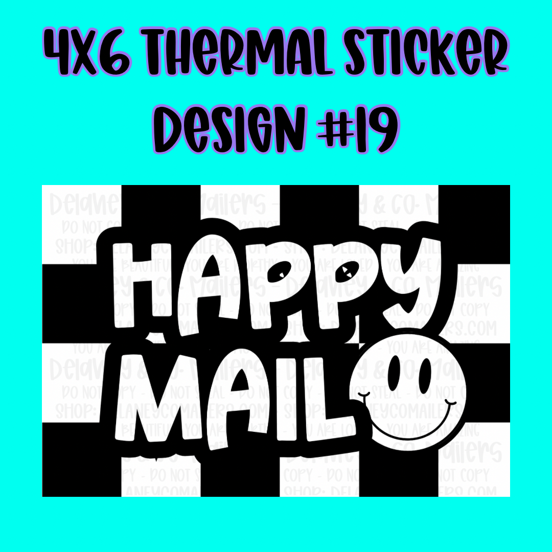 4x6 Thermal Pkg. Stickers.