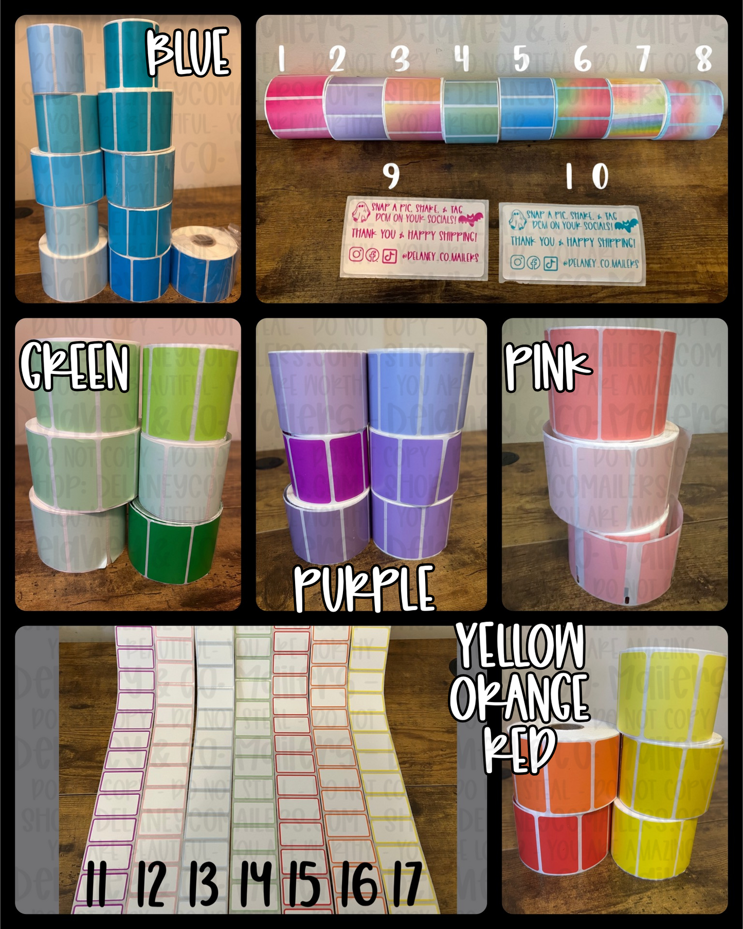 2.25x1.25 Thermal Pkg. Stickers - Choose Your Design & Color