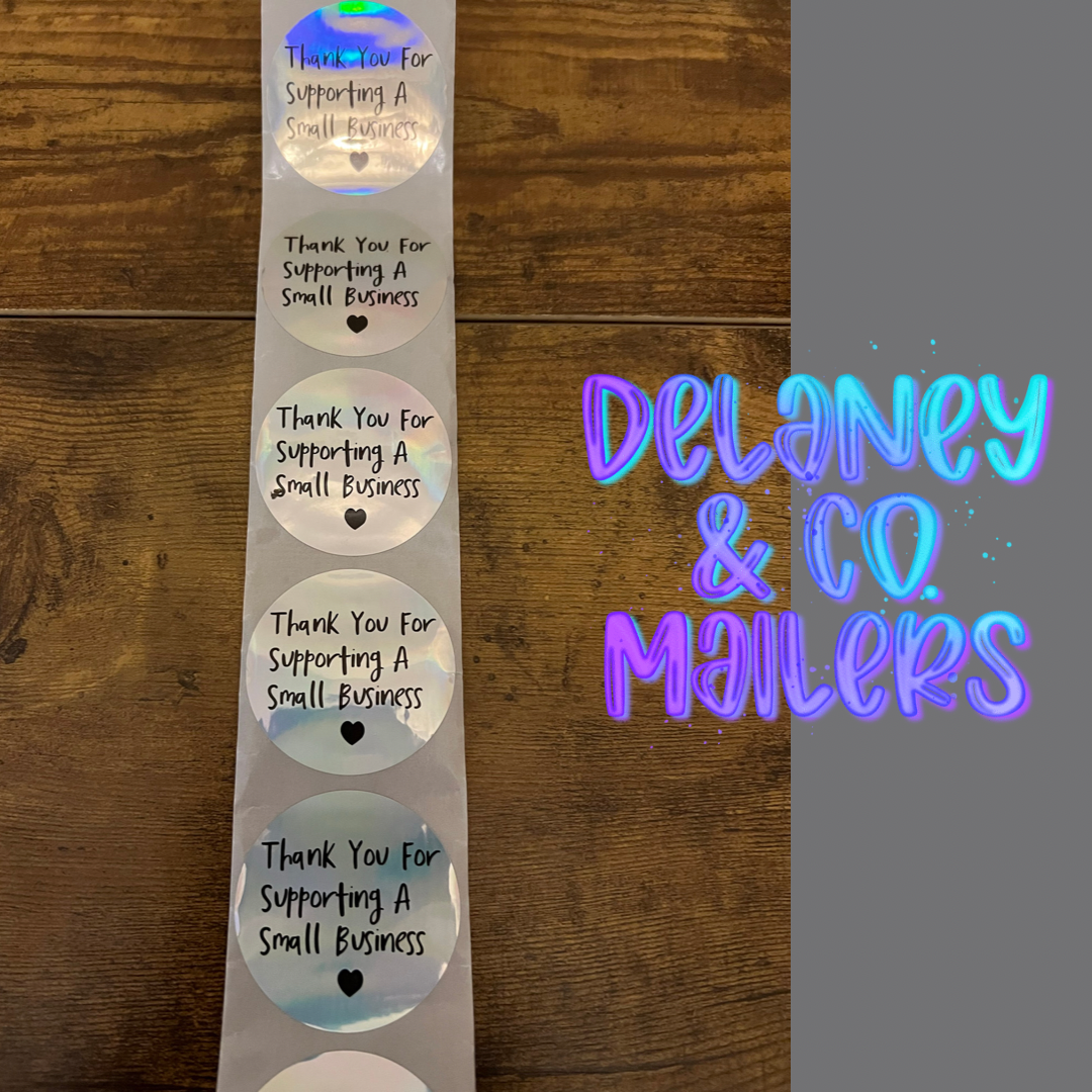 TY For Supporting A Small Business - Heart Stickers