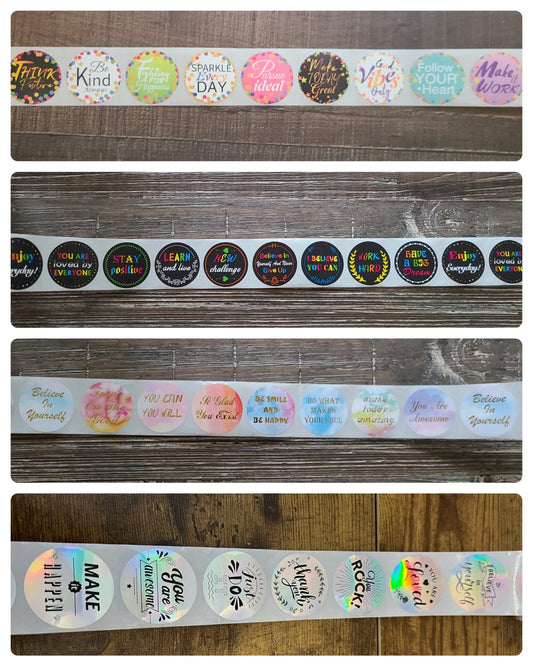 Positive Sayings Mixed Stickers [50]