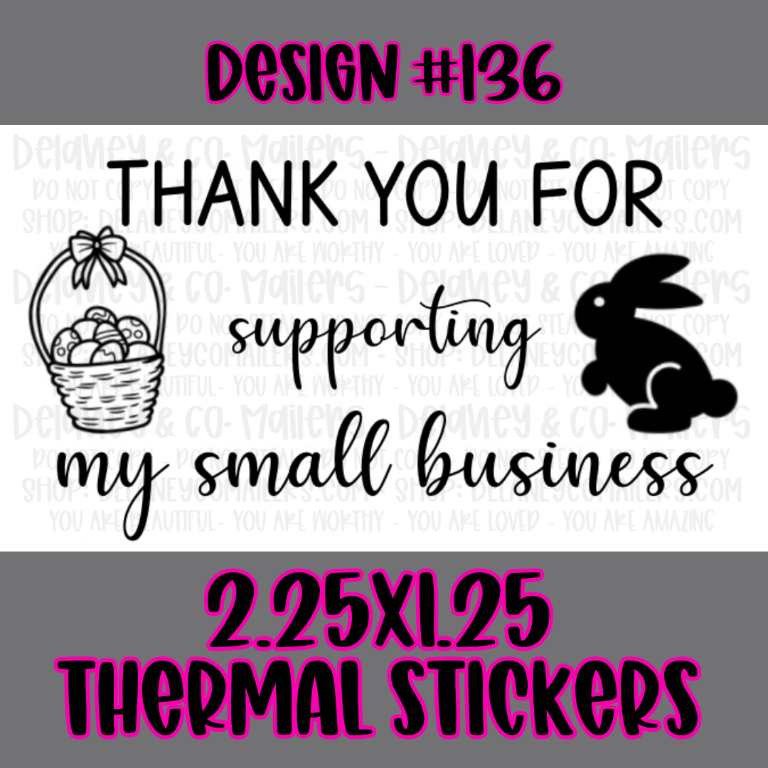 Holiday - 2.25x1.25 Thermal Pkg. Stickers