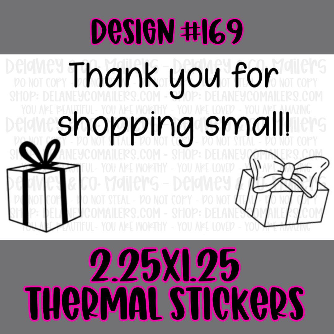 Holiday - 2.25x1.25 Thermal Pkg. Stickers