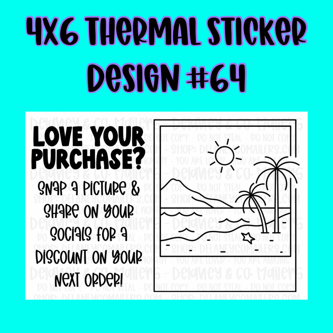 4x6 Thermal Pkg. Stickers.