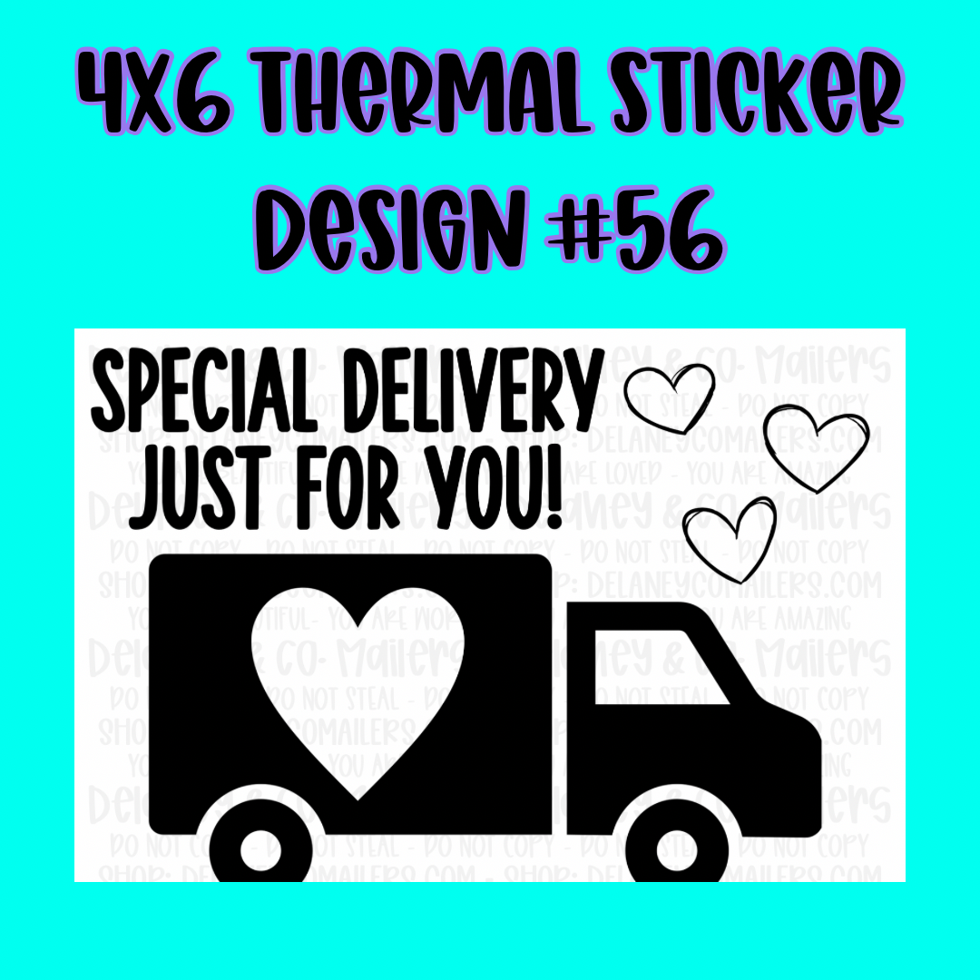 4x6 Thermal Pkg. Stickers.
