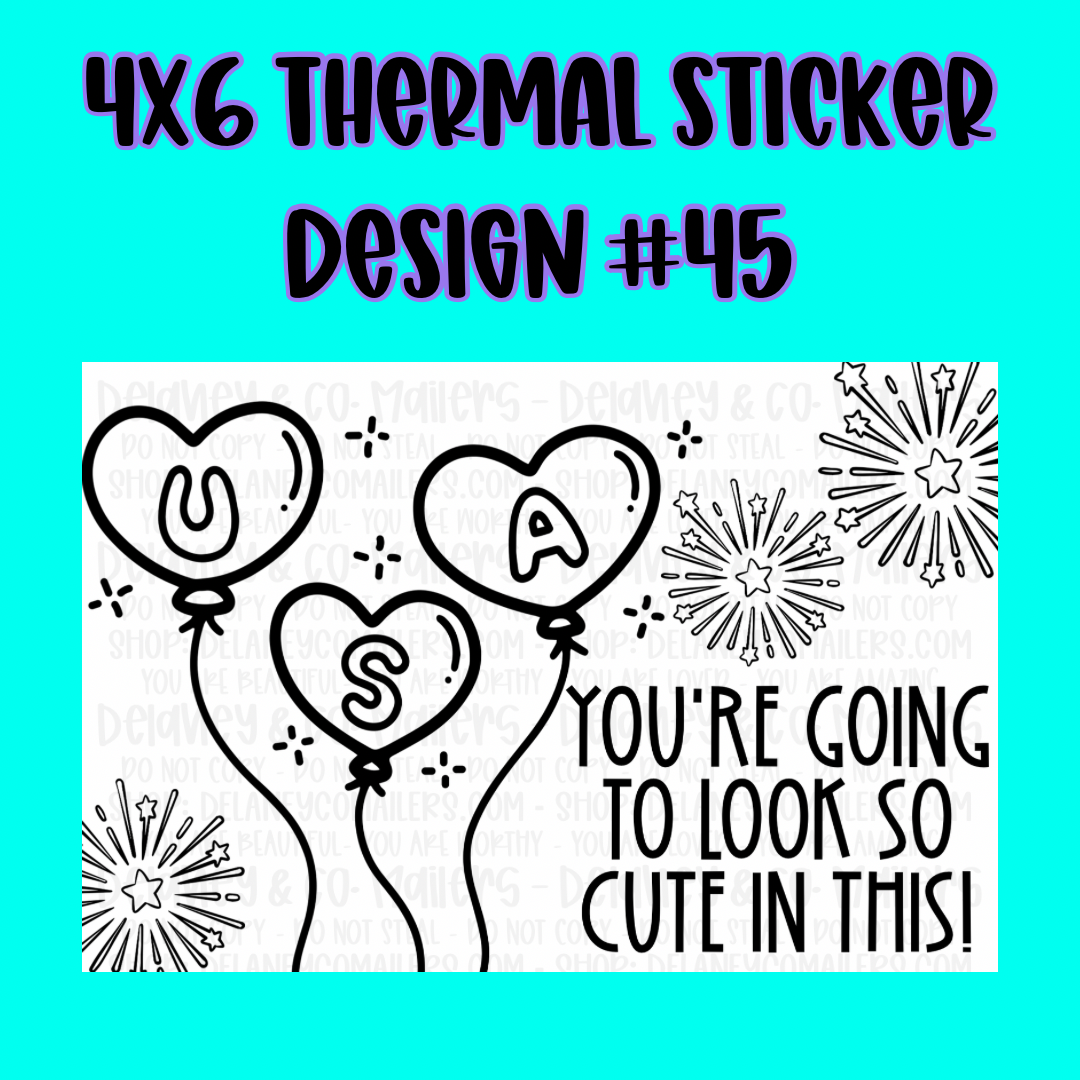 4x6 Thermal Pkg. Stickers.