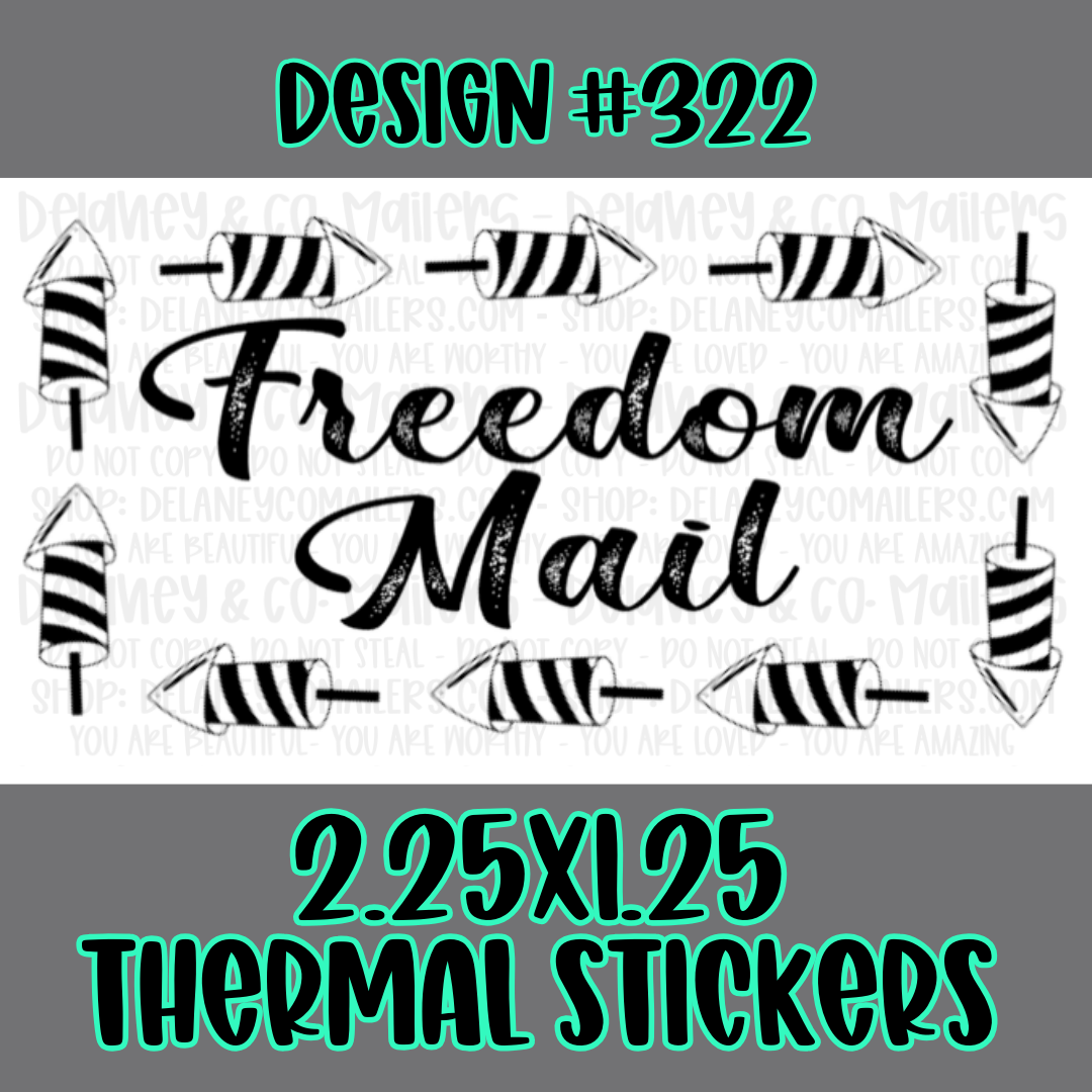 Happy Mail - 2.25x1.25 Thermal Pkg. Stickers