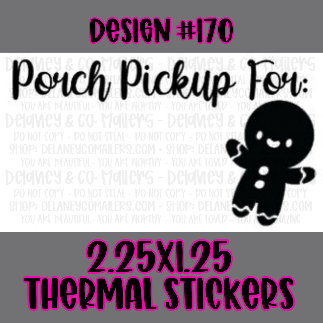 Holiday - 2.25x1.25 Thermal Pkg. Stickers