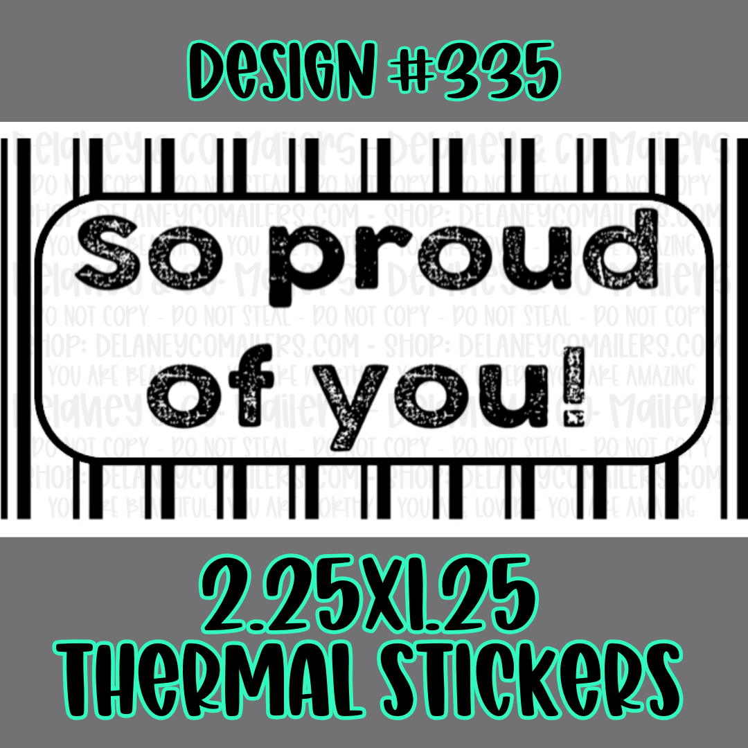 Positive Affirmations - 2.25x1.25 Thermal Pkg. Stickers