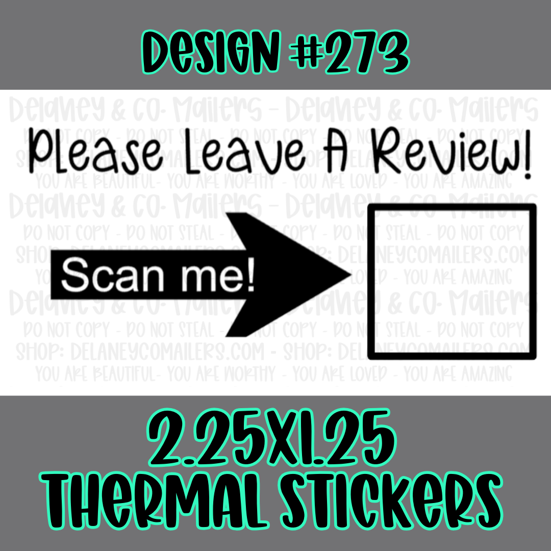 Semi Customizable - 2.25x1.25 Thermal Pkg. Stickers