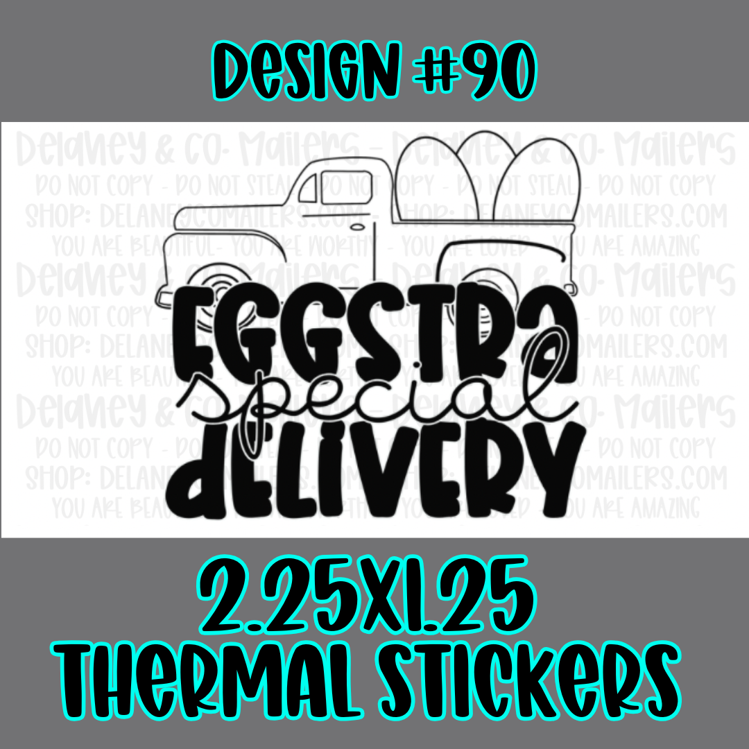 Holiday - 2.25x1.25 Thermal Pkg. Stickers