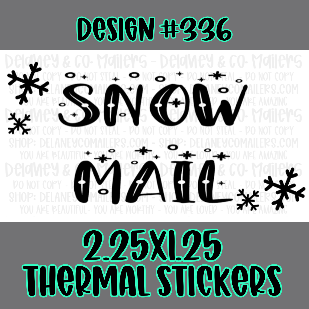 Happy Mail - 2.25x1.25 Thermal Pkg. Stickers