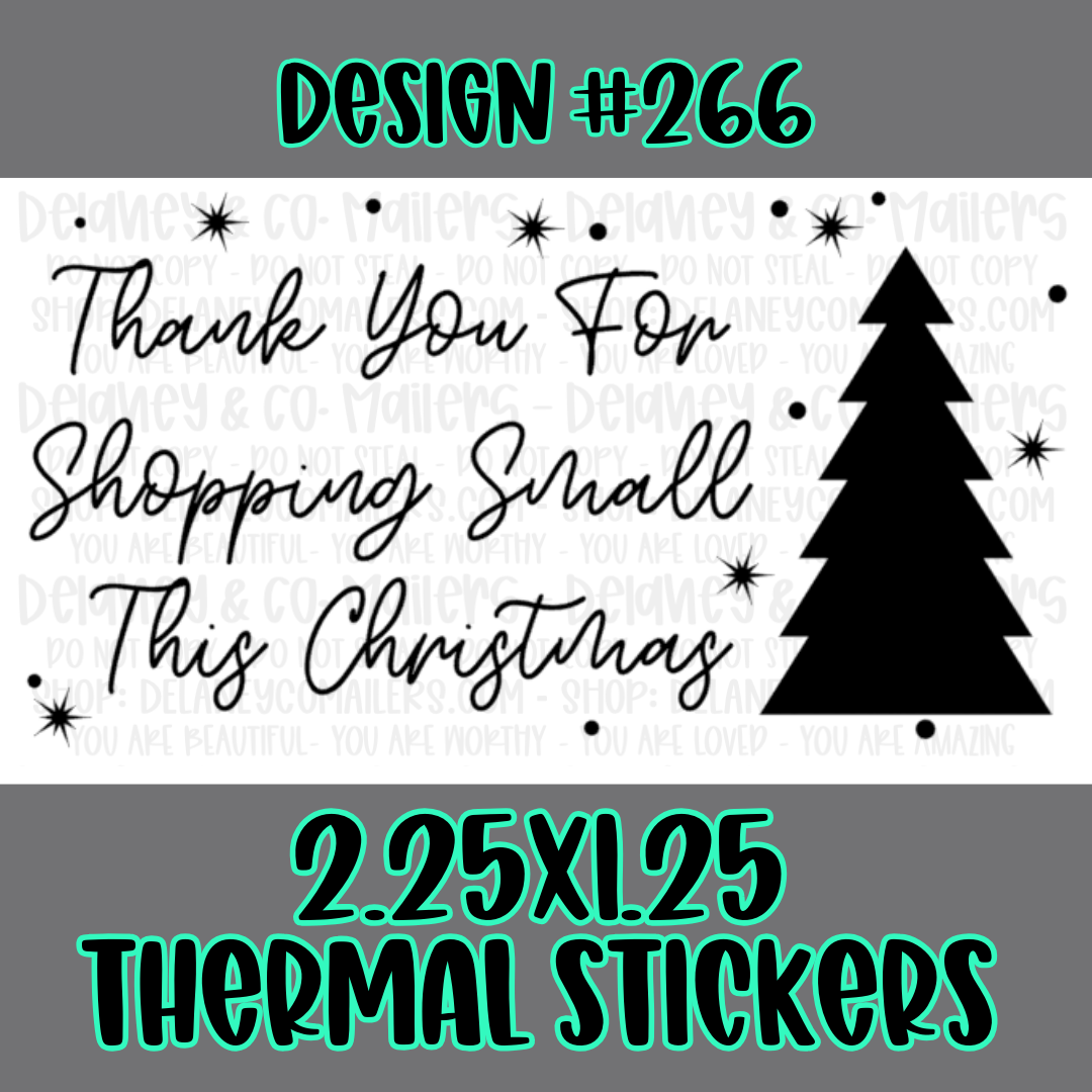 Holiday - 2.25x1.25 Thermal Pkg. Stickers