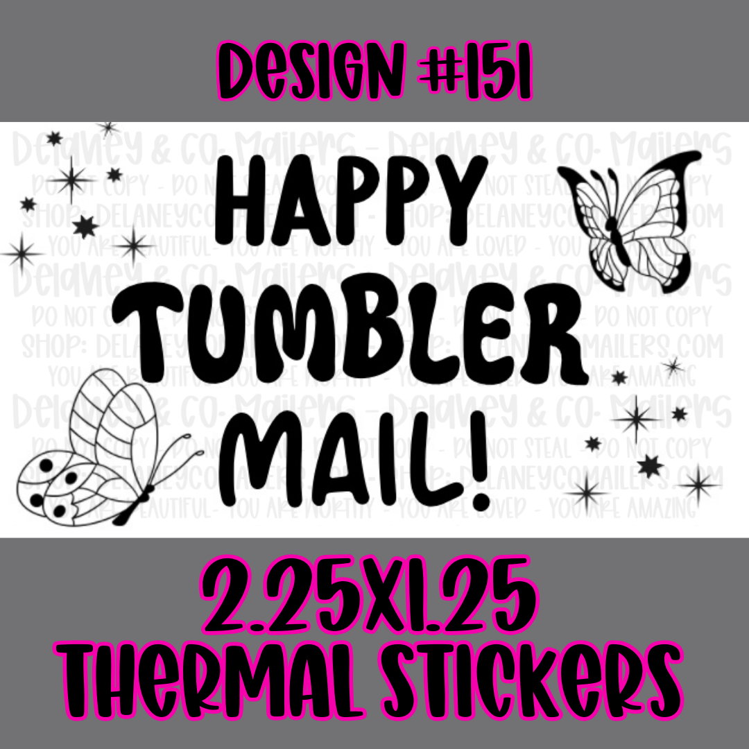 Happy Mail - 2.25x1.25 Thermal Pkg. Stickers