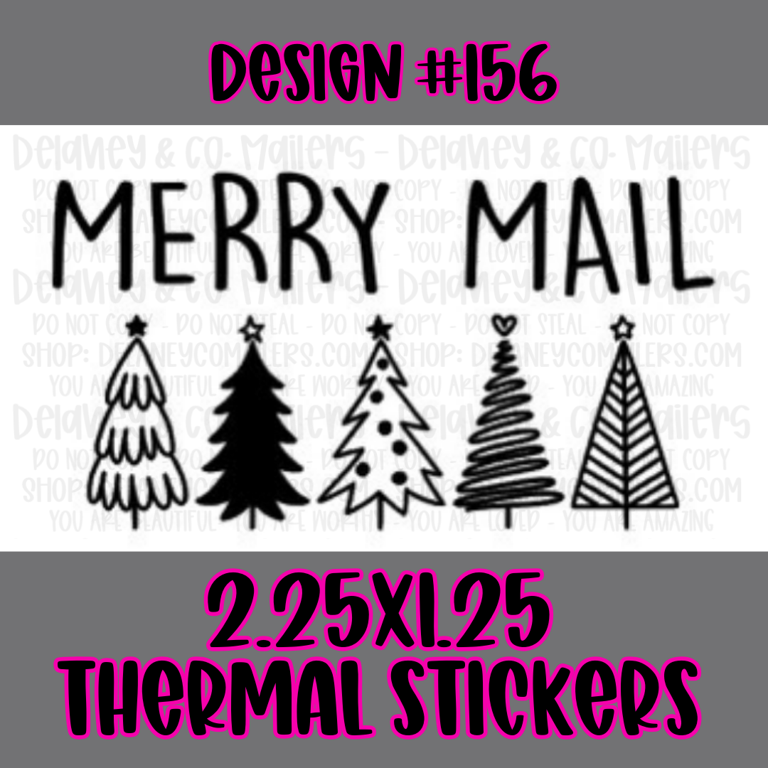 Happy Mail - 2.25x1.25 Thermal Pkg. Stickers