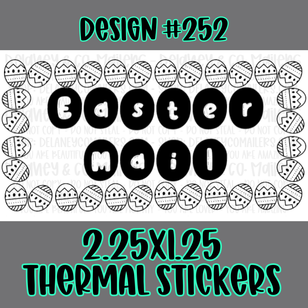 Holiday - 2.25x1.25 Thermal Pkg. Stickers