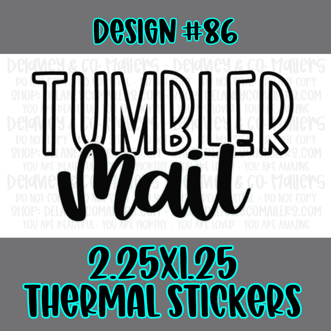 Happy Mail - 2.25x1.25 Thermal Pkg. Stickers