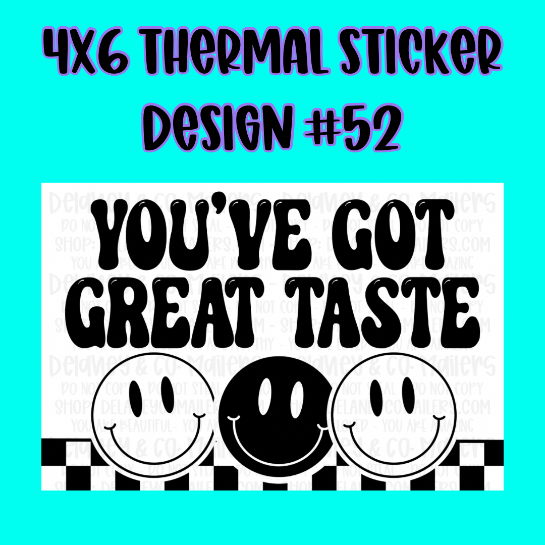 4x6 Thermal Pkg. Stickers.