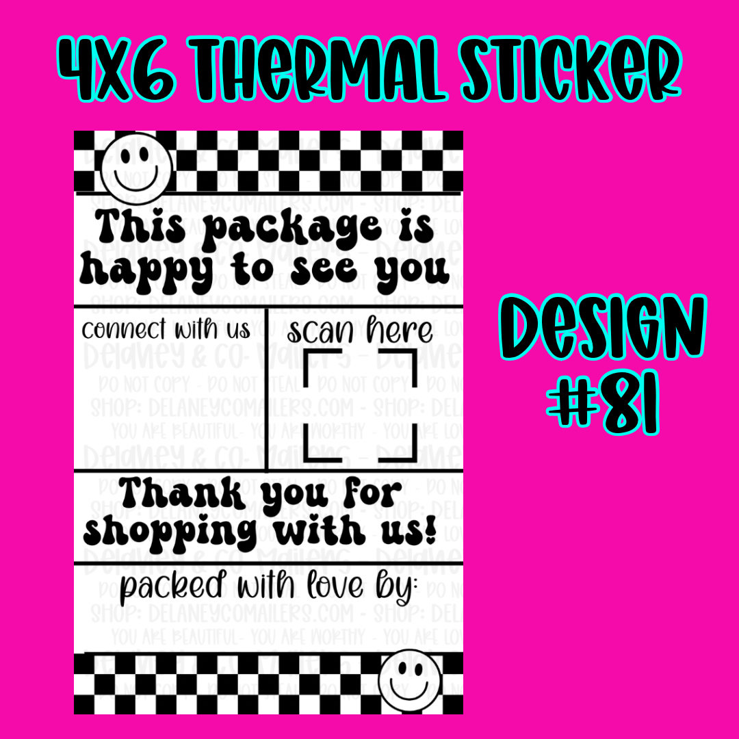 4x6 Thermal Pkg. Stickers [SemiCustom]