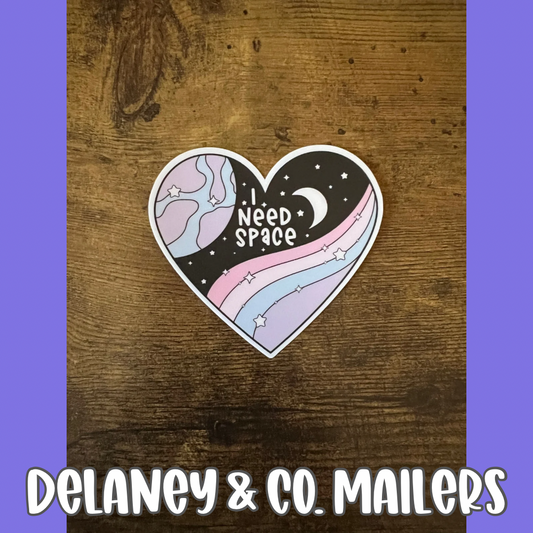 I Need Space - Heart [Vinyl Sticker]