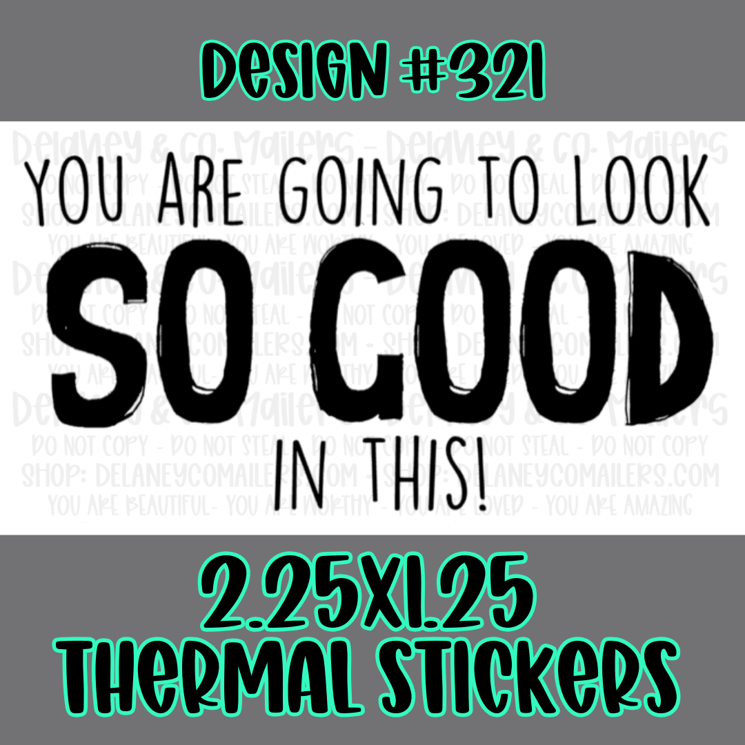 Positive Affirmations - 2.25x1.25 Thermal Pkg. Stickers