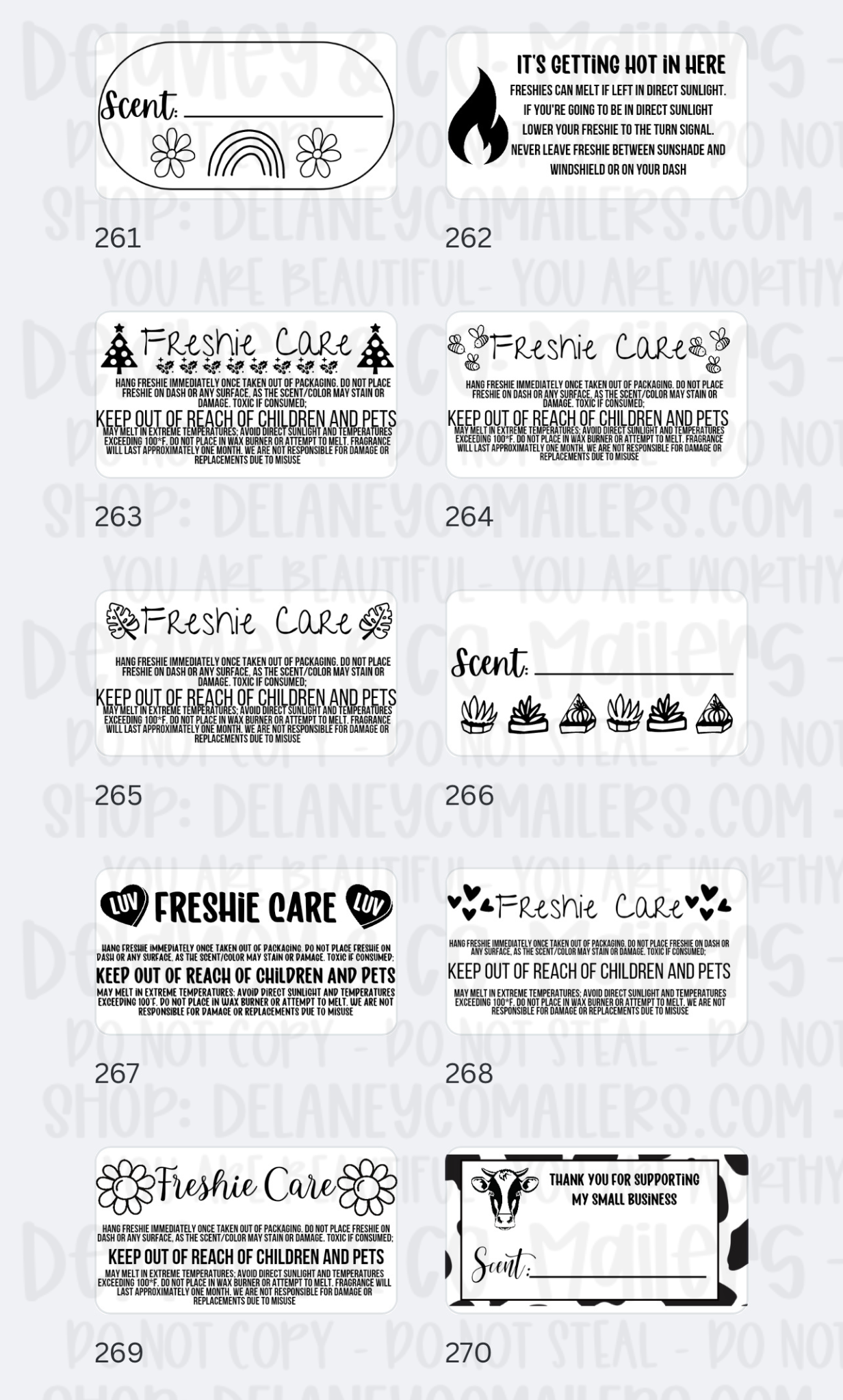 Miscellaneous [2] - 2.25x1.25 Thermal Pkg. Stickers