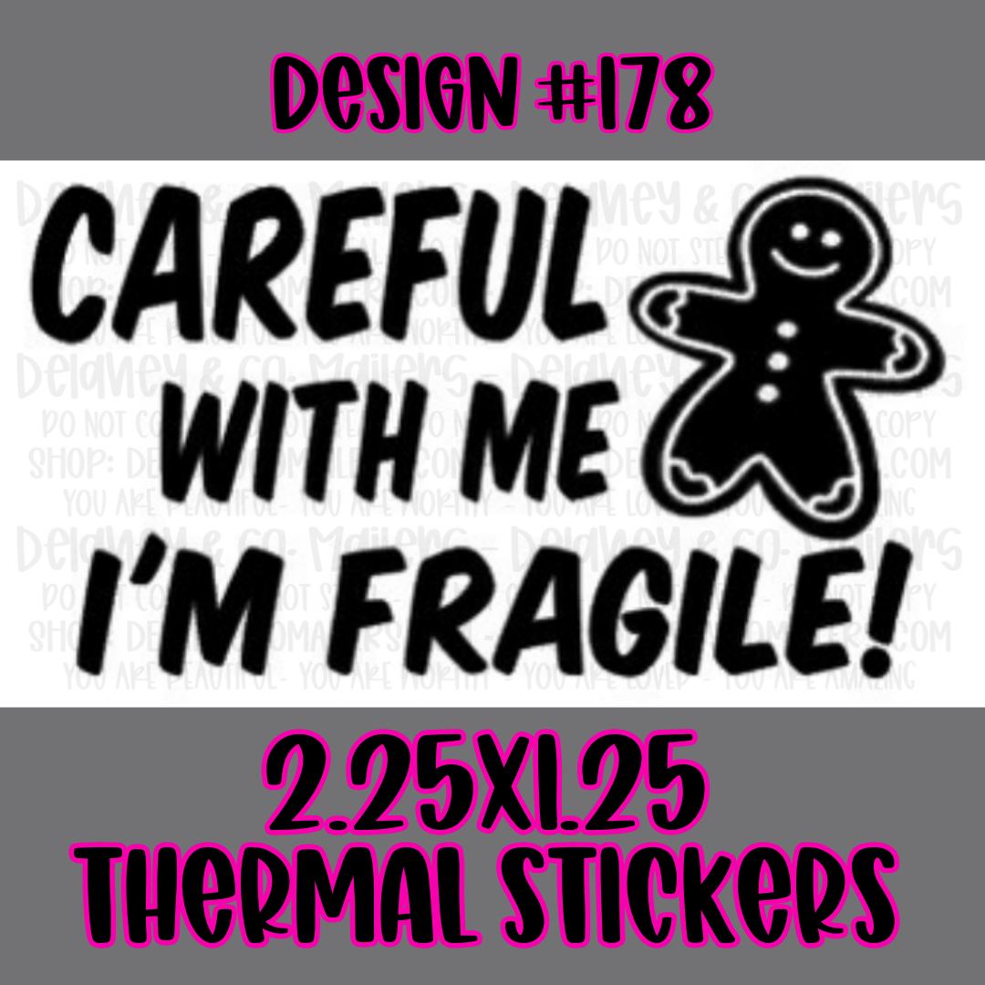 Holiday - 2.25x1.25 Thermal Pkg. Stickers