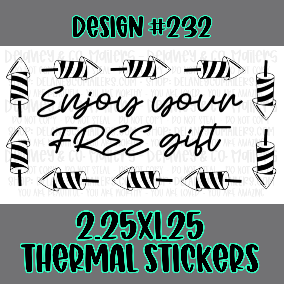 Holiday - 2.25x1.25 Thermal Pkg. Stickers