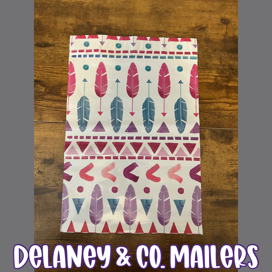 10x13 Arrow & Feather Polymailer [10]