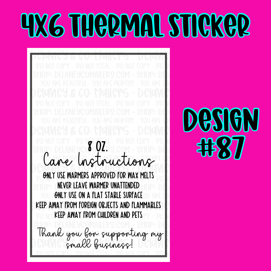 4x6 Thermal Pkg. Stickers [SemiCustom]