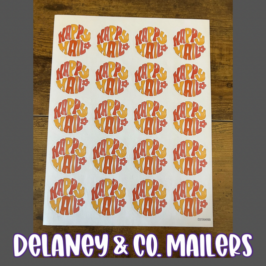 Happy Mail - Retro Stickers