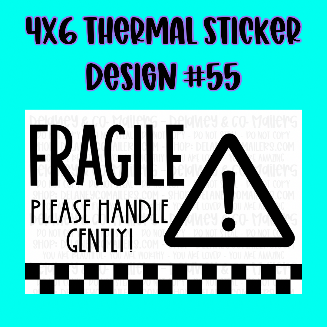 4x6 Thermal Pkg. Stickers.