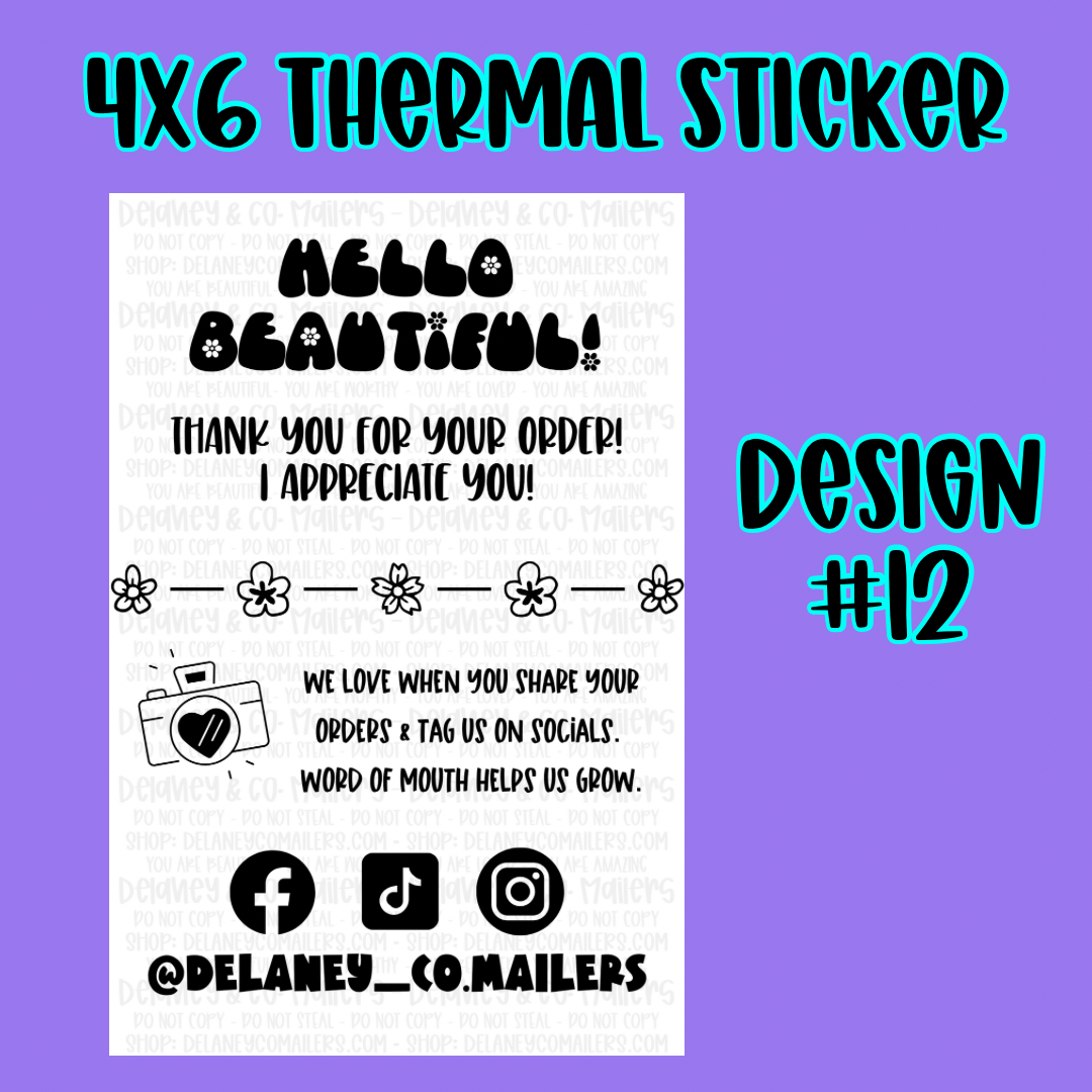 4x6 Thermal Pkg. Stickers [SemiCustom]