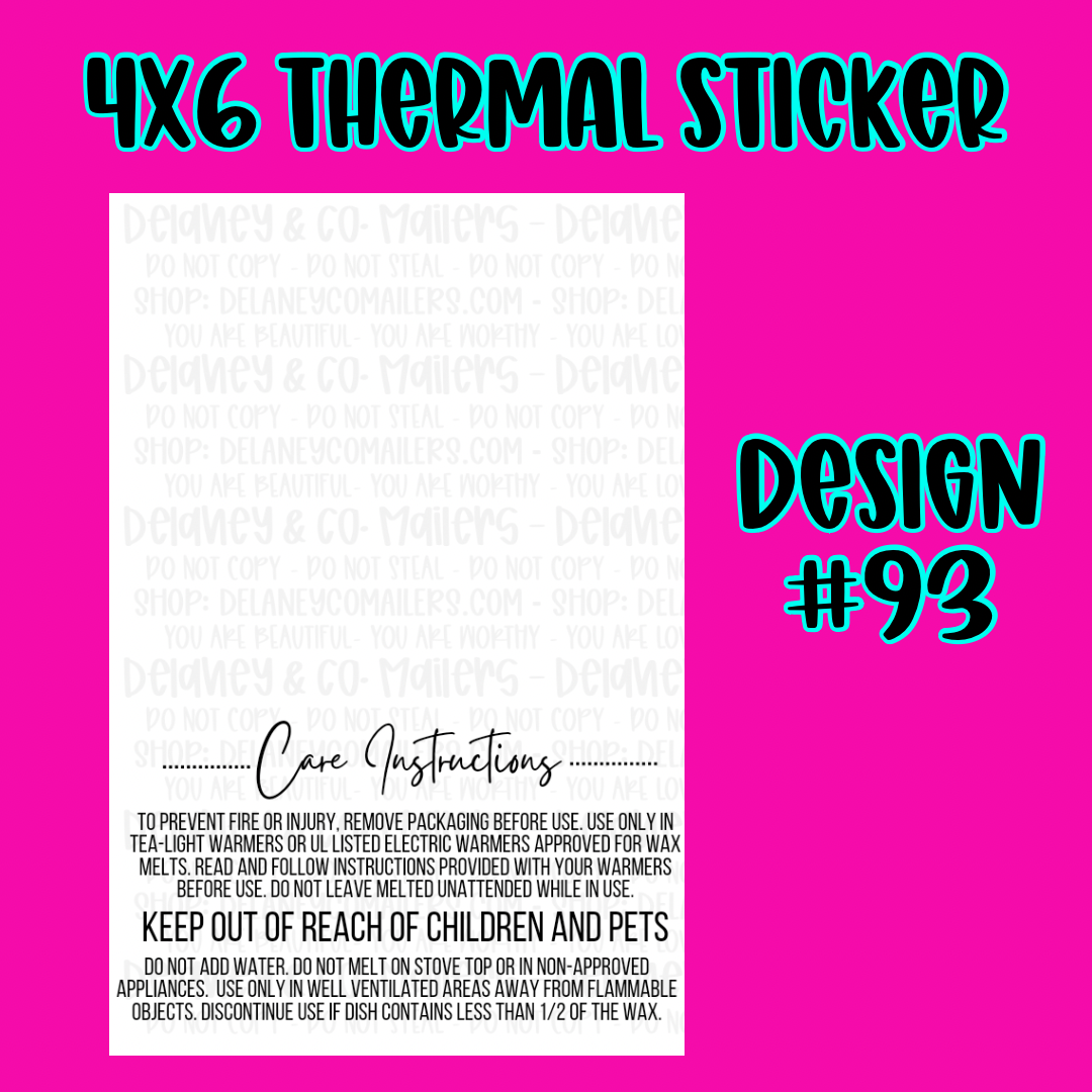 4x6 Thermal Pkg. Stickers [SemiCustom]