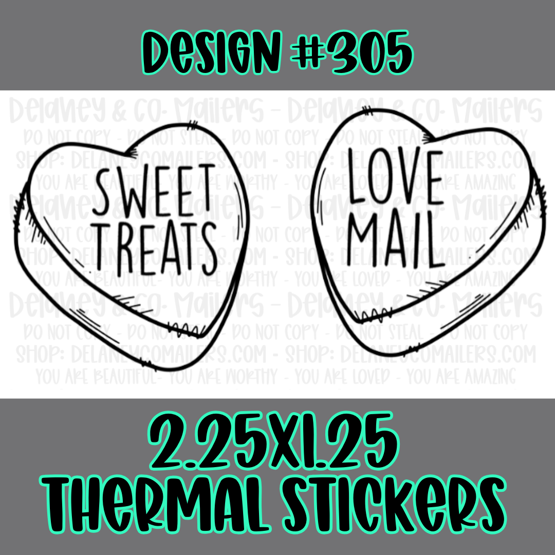 Holiday - 2.25x1.25 Thermal Pkg. Stickers