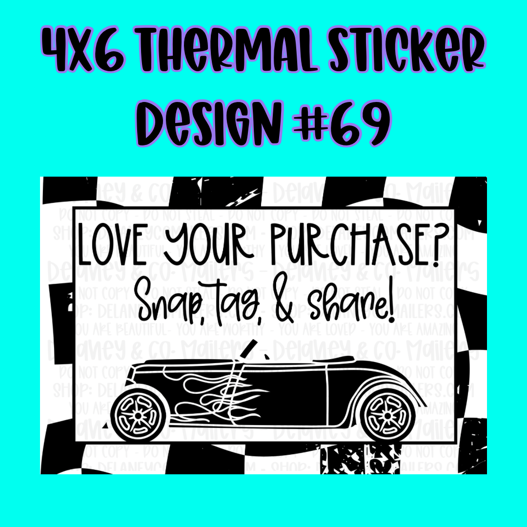 4x6 Thermal Pkg. Stickers.