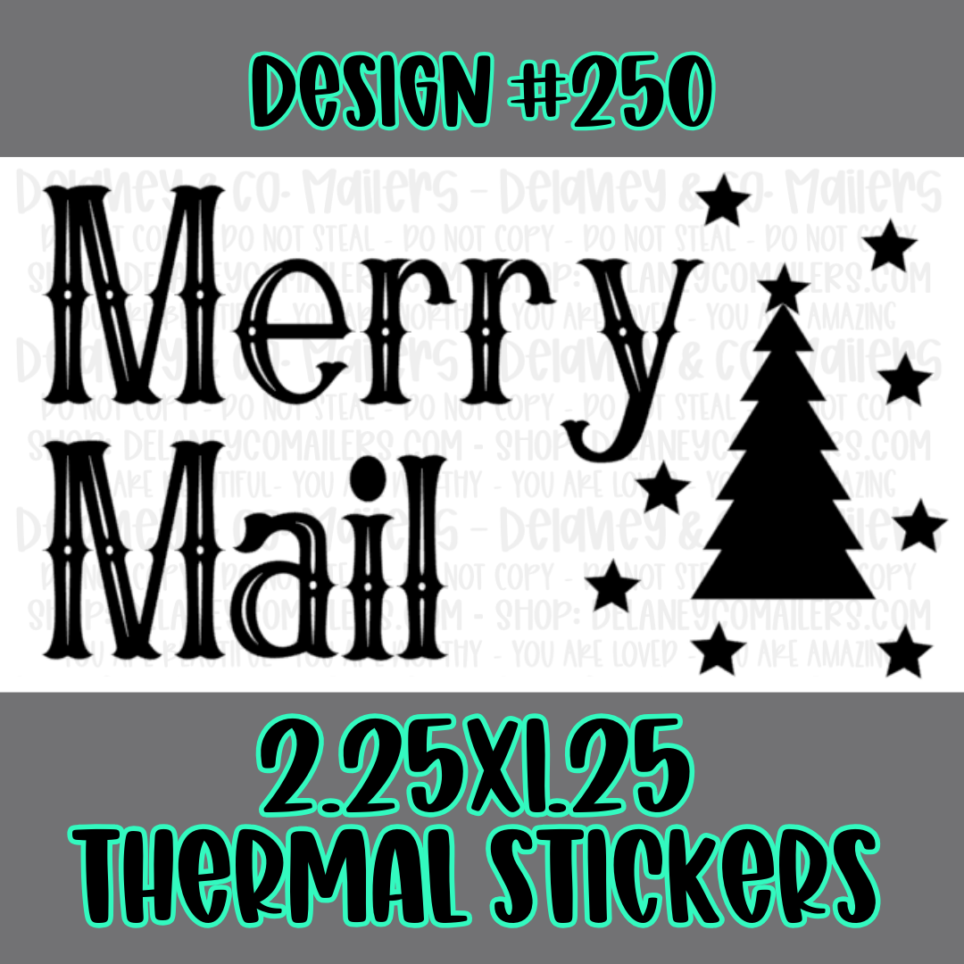 Happy Mail - 2.25x1.25 Thermal Pkg. Stickers