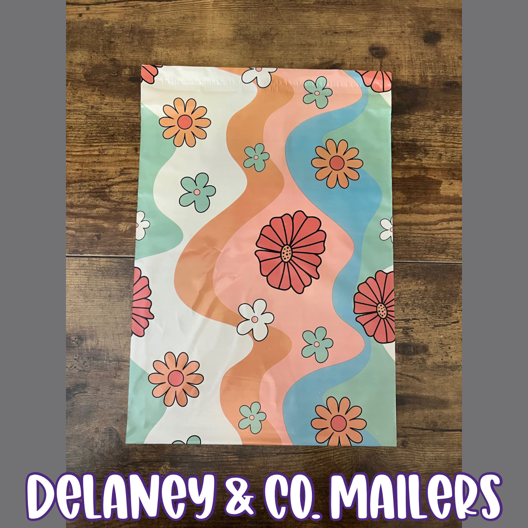 10x13 Retro Floral Polymailer [10]