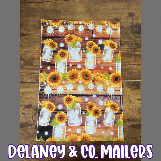 10x13 Sunflower Mason Jar Polymailer [10]